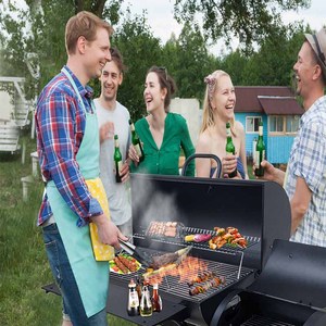 Venta al por mayor de <span class=keywords><strong>Barril</strong></span> Grande Carro Parrilla de Barbacoa de Carbón Offset Fumador Parrilla de Barbacoa Con Mesas - Product Image 4