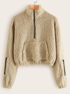 Sudadera con Capucha y Cuello Alto Personalizada para Mujer, Sudadera de Forro Polar con Cremallera, Ropa Urbana Tejida, Etiqueta Privada al por Mayor - Product Image 4