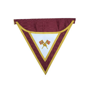 La mayoría del desminado Royal & Select Masters Grand Council Delantal de cuero Delantal masónico bordado personalizado con lentejuelas e insignia para coser - Product Image 1