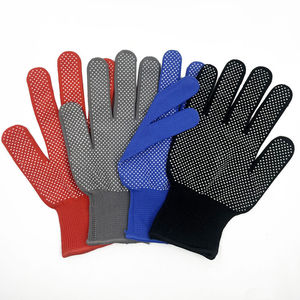 Gants de travail de jardin en maille de nylon et polyester de haute qualité 13G avec points en caoutchouc PVC mini, antidérapants - Product Image 6