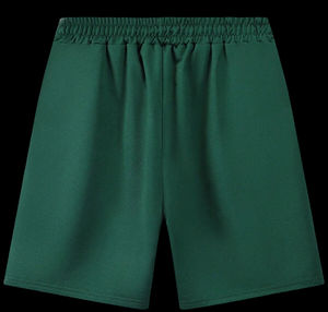 Pantalones cortos informales para correr de secado rápido para hombre con cintura elástica y bolsillo de tiro medio con cordón patrón de pantalones cortos de tablero sólido - Product Image 6