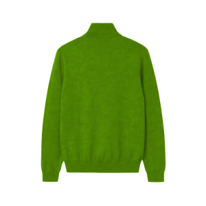 Veste en tricot standard pour homme, 100% coton, fermeture éclair intégrale, respirante, séchage rapide, anti-froissement, anti-boulochage, logo frontal uni - Product Image 3