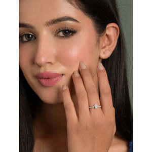 Anillos de Plata de Ley 925 de Primera Calidad para Mujer, Diseño Geométrico Romántico con Diamante Tallado en Forma de Pera, Anillo para Hombre Chapado en Rodio - Product Image 3
