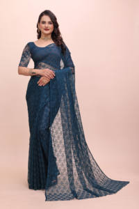 Estilo de Bollywood de moda Listo para usar Saree | Sari de seda de arte con estampado floral para fiesta y boda con pieza de blusa | Moda de mujer - Product Image 2