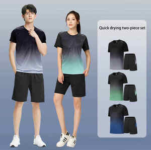 Vêtements de fitness femmes glace soie séchage rapide vêtements de sport costume à manches courtes Sport chemise Shorts course survêtement Gym formation ensemble - Product Image 6