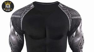 เสื้อออกกำลังกายแบบรัดกระชับสัดส่วนสำหรับผู้ชายเสื้อออกกำลังกายแบบสั้นระบายอากาศได้ดีมี2025 - Product Image 5