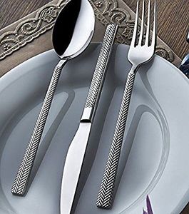 Service de Couverts Métalliques Royal Dine – Collection Impériale de Couverts de Table de Luxe – Vaisselle Artisanale de Dîner – Ensemble de Couverts au Toucher Régale – Opulence Métallique - Product Image 4