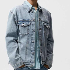 Wholesale Men Denim Jackets With Classic Button Style Durable Stitching <b>Strong</b> <b>Fabric</b> Supply Factory Direct Clothing - Product Image 5