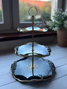 Handcrafted <b>Epoxy</b> <b>Resin</b> Cake Stand Elegant Dessert Display for Special Occasions Stylish Cake Holder for Parties and Events - Product Image 4