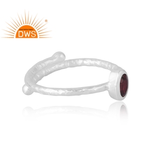 Hot Selling 925 Sterling <b>Silver</b> Natural <b>Garnet</b> Gemstone <b>Ring</b> Custom Jewelry For Women Gift For Her - Product Image 4