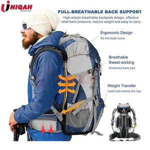 Sac à dos de randonnée 50l sac étanche Camping Essentials avec housse de pluie 45 + 5 litres sac à dos léger - Product Image 3