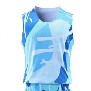 Conjunto de uniforme de baloncesto con logotipo personalizado de talla grande al por mayor con ropa de equipo de tela de poliéster transpirable de secado rápido 100% - Product Image 5