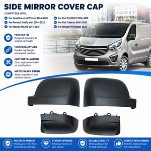 Side Mirror Cover Cap for Vauxhall <strong>VIVARO</strong> for Renault TRAFIC <strong>Van</strong> for Nissan NV300 for Fiat TALENTO 2014-2019 Cap Car Accessories - Product Image 1