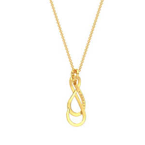 Yellow <b>Gold</b> Petite Diamond Chain <b>Necklace</b> - Product Image 2
