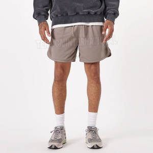 Pantalones cortos de malla de poliéster 100% para hombre, logotipo personalizado de alta calidad, cómodos y transpirables, patrón sólido, ropa de calle, estilo informal - Product Image 4