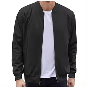 Nouvelle arrivée, veste bomber d'hiver pour homme de haute qualité, sur mesure, avec fermeture éclair et col montant, en tissu - Product Image 4