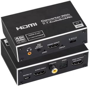 4K 60HZ HDMI 2.0 EARC 7.1CH ARC <span class=keywords><strong>Audio</strong></span> <span class=keywords><strong>Video</strong></span> Extractor HDCP 2.2 HDMI Optique Toslink SPDIF + Adaptateur convertisseur de sortie <span class=keywords><strong>audio</strong></span> 3.5mm - Product Image 1