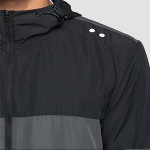 Chaqueta cortavientos de alta calidad de otoño y primavera con bloque de Color personalizado para hombre, chaquetas impermeables de poliéster de Material personalizado transpirable - Product Image 5