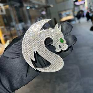 สร้อยคอจี้ตัวอักษรแบบกำหนดเองสวยงาม ประดับเพชรโมอิสซาไนต์สุดคลาสสิก ราคาดีที่สุดสำหรับใส่ในชีวิตประจำวัน งานทางการ และสไตล์ฮิปฮอป - Product Image 2