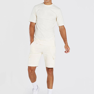 Nouveau design ensemble de shorts d'été décontractés avec poches latérales ensemble d'été respirant à taille élastique - Product Image 1