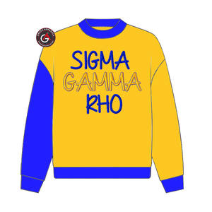 Sigma Gamma Rho Sorority Embroidery Women <b>Crewneck</b> Sweatshirt | SGRho Sorority Embroidered Ladies Custom Style <b>Crewneck</b> - Product Image 1