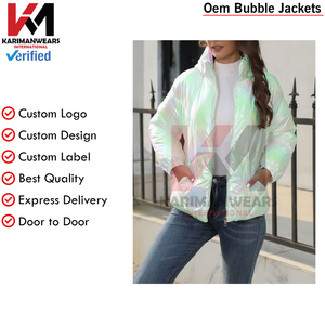 Womens Casual Quilted Shiny Padded Puffer Jacket Winter Warm Zip <b>Bubble</b> <b>Coat</b> Cozy Outerwear Cold Weather <b>Bubble</b> Jackets - Product Image 3
