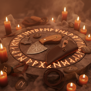 Cuchillo Vikingo Profesional Forjado a Mano, Hecho a Mano, de Acero con Alto Contenido de Carbono 1095, 60 HRC, con Funda de Cuero - Product Image 4