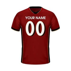 Fabricantes transpirable fútbol americano Jersey personalizado clásico color personalizado deportes con cuello en V fútbol americano Jersey - Product Image 1