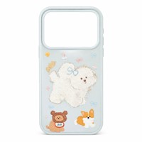 Coque de téléphone magnétique motif chien mignon pour iPhone 17 Pro Max 16 Pro Max 15 Pro avec poignée détachable