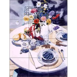 William C Wright Kitchen Art Mural de cerámica Blackberry Tile Backsplash Murales de pared de POV-WWA005 - Product Image 1