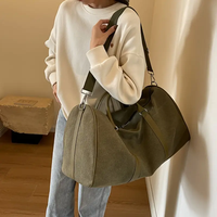 Sac de sport de luxe en toile de coton fait à la main Bagages de voyage de grande capacité pour hommes femmes Fermeture éclair légère pour les voyages en plein air