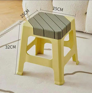 Taburete y Otomana Apilable de Plástico Moderno VINH NAM con Diseño Contemporáneo para Dormitorio y Sala de Estar, Muebles para el Hogar - Product Image 6