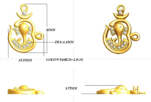 Pendentifs et breloques en diamant - Product Image 1