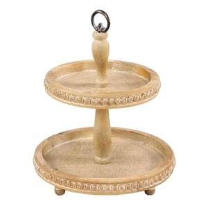 Achetez un support à gâteau en bois à 2 niveaux de qualité supérieure, taille personnalisée, dernières utilisations de l'affichage à gâteau conçues, support par les exportateurs - Product Image 6