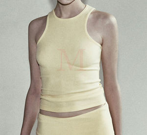 Camiseta sin mangas de Fitness para mujer de calidad superior personalizada 2024, capucha informal de punto transpirable para entrenamiento de verano de alta calidad - Product Image 1