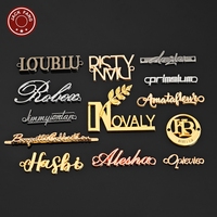 Étiquette métallique personnalisée pour sacs, hijabs, abayas, foulards, chaussures, vêtements, avec logo de marque et logo en métal doré sur mesure