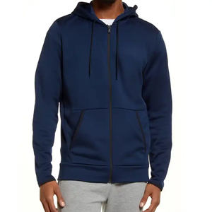 เสื้อฮู้ดดี้ผู้ชายคุณภาพสูง ทรงโอเวอร์ไซส์ ซิปเต็มตัว ผ้าฝ้ายฟลีซหนานุ่ม อุ่นสบายสำหรับฤดูหนาว สไตล์ลำลองแนวสตรีท รับผลิตแบบ OEM - Product Image 5