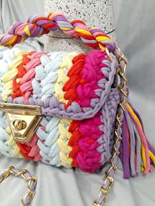 Crochet Honda bolso hecho a mano bolso de hombro bohemio verano bolsos al por mayor fabricantes en la India - Product Image 5