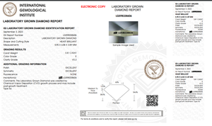 0.81ct Diamant de laboratoire taille coeur certifié IGI E Color VS2 Clarity Lab-Stone - Product Image 5