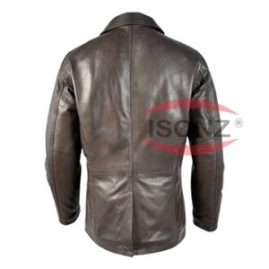 Abrigo de Cuero, Gabardina, Abrigo Largo Hecho con Cuero de Oveja y Cordero - Product Image 2