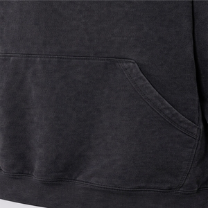 Sudadera con Capucha para Hombre, Lisa, Negra, 380 GSM, Peso Pesado, 100% Algodón, Diseño Casual, Sin Cordones - Product Image 4