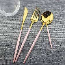 Juego de Cubiertos de Acero Inoxidable Dorado Pulido de Primera Calidad, Ecológico, para Regalos - Product Image 3