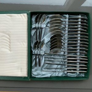 Cubiertos vintage de acero inoxidable-Juego de cubiertos Melchior cucharas, Cucharillas, cuchillos y tenedores, juego de cubiertos de cocina vintage - Product Image 1