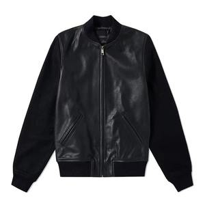 Blouson d'hiver en cuir de vache pour homme, coupe bomber, coupe décontractée, doublure matelassée, coupe régulière, logo personnalisé OEM, fabricant - Product Image 1