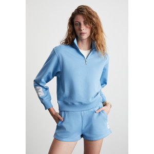 ETHIQUET DANIXA Mini-short pour femme en 3 fils avec intérieur brossé et détail d'étiquette ornée - Product Image 1