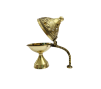 Brûleur d'encens en laiton doré artisanal et durable pour Bakhoor et encens en poudre, design moderne minimaliste MHQ