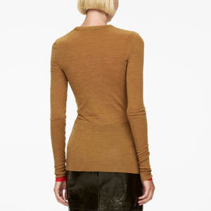 Camisetas de manga larga para mujer de color sólido y patrón/Camisetas de estilo de manga regular para mujer disponibles a un precio razonable - Product Image 2