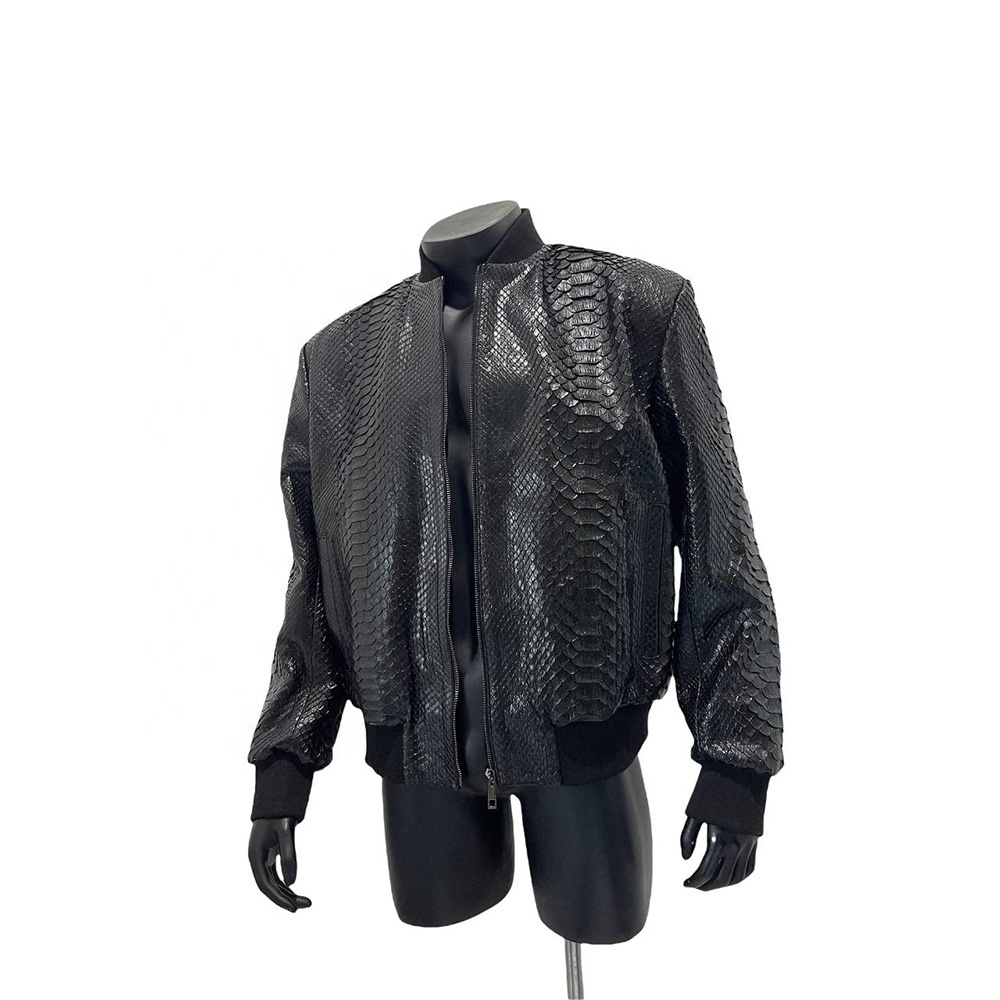 Black Snake Leather Jackets - Stylish & Durable Fashion