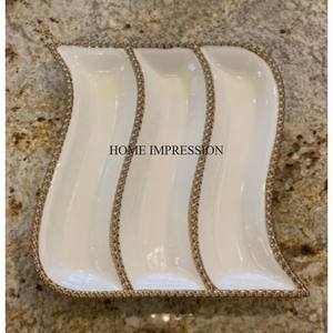 ชุด2ชิ้นชามโลหะทนทานทนทานดีไซน์โบราณดีไซน์สุดแฟนซีไม่เหมือนใครชุบทองสำหรับงานหนัก - Product Image 5