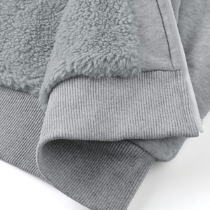 Sweat à capuche surdimensionné en coton mélangé de base pull en éponge française sweat à capuche lourd épaule tombante sweats à capuche personnalisés pour hommes vente en gros - Product Image 4